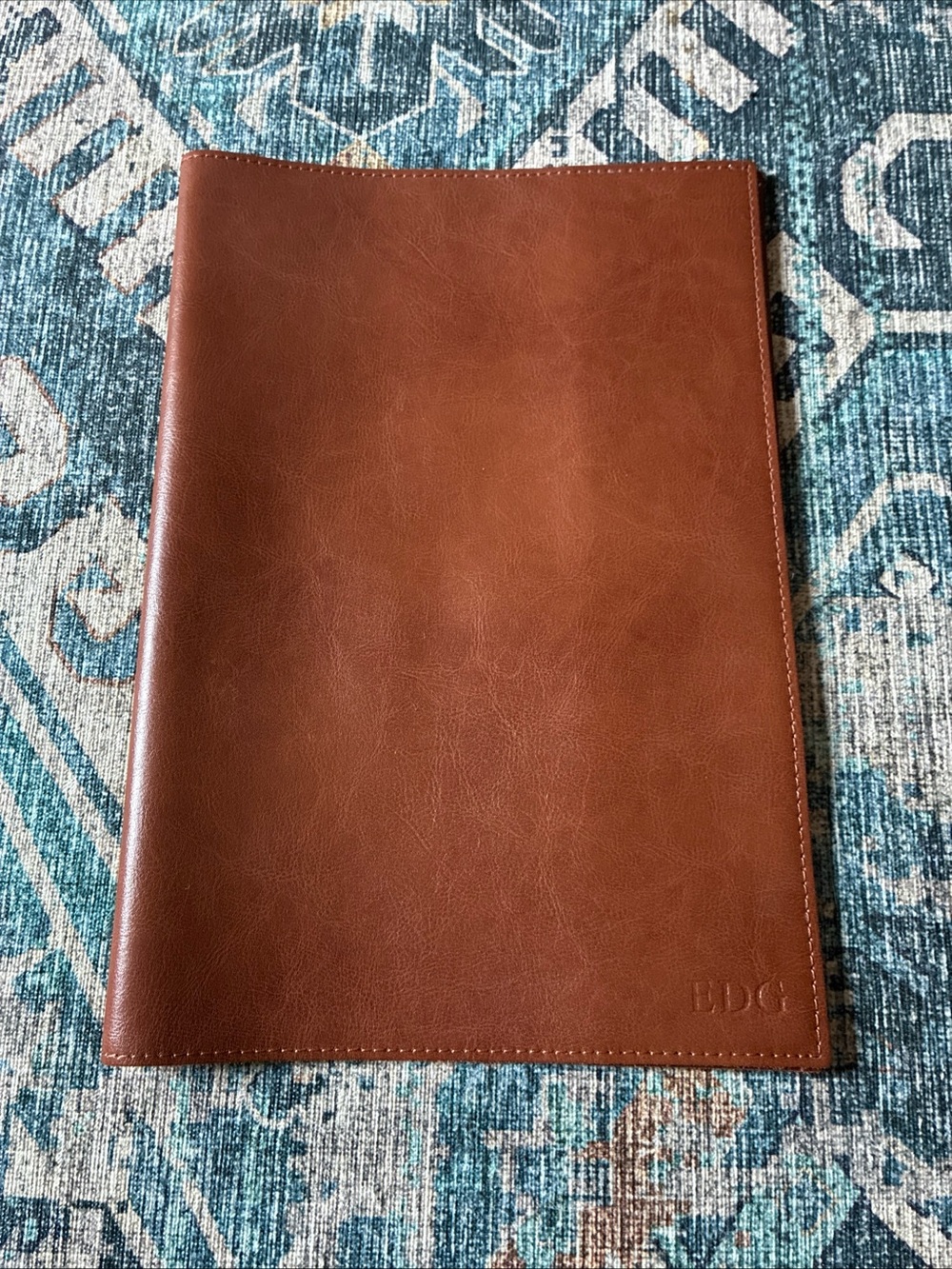 Aspinal of London  A4 Refillable Luxury Journal Cover in Smooth Antique Brown